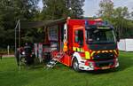 Volvo FL, Gerätewagen der Wehr aus Junglinster, war beim Tag der Rettungsdienste in Echternach zu sehen. 22.09.2024