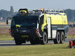 Im Bild das im Jahr 2014 gebaute Flugfeldlöschfahrzeug F09 vom Typ Panther 6x6 CA-5 36.700 der Firma Rosenbauer. (Kleine-Brogel, September 2024)