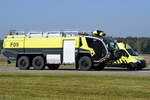 Im Bild das im Jahr 2014 gebaute Flugfeldlöschfahrzeug F09 vom Typ Panther 6x6 CA-5 36.700 der Firma Rosenbauer. (Kleine-Brogel, September 2024)