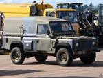 Dieser Land Rover Series der Britischen Armee war im Juli 2024 in Fairford ausgestellt.