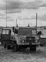 Im Bild ein Steyr-Puch Pinzgauer Typ 712M 6x6, welcher Mitte Juli 2024 in Fairford ausgestellt war.