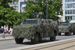 KMW Dingo, der luxemburgischen Armee, aufgenommen bei der Militrparade in der Stadt Luxemburg. 23.06.2024 
