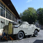 Der BRDM-2Rkhb ist eine ABC-Aufklärungsvariante des gepanzertes Aufklärungspatrouillenfahrzeug BRDM-2, so gesehen Anfang September 2024 im Waffenmuseum Kołobrzg (Kolberg).