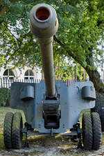 Im Bild die 100mm-Feldkanone M1944 (BS-3), welche Anfang September 2024 im Außenbereich des Waffenmuseums in Kołobrzg (Kolberg) ausgestellt war.