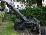 Dieser 160-mm-Granatwerfer sowjetischer Herkunft war Anfang September 2024 im Außenbereich des Waffenmuseums in Kołobrzg (Kolberg) ausgestellt.