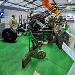 Das ZPU-4 (PKM-4) ist ein schweres mehrläufiges Flugabwehr-Maschinengewehr, Kaliber 14,5 mm, welches 1945 in der Sowjetunion entwickelt wurde. (Museum für Luftverteidigung Koszalin (Köslin), September 2024)