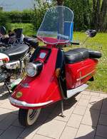 =Heinkel Tourist steht bei der Oldtimerveranstaltung in Frankenberg/Eder. Mai 2024