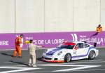 Porsche 911 GT3 Type 991, Trainingsende am 12.6.2014 für die Nr:117 zum Porsche Cup France,Vorrennen der 82.