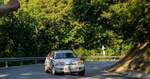 Skoda Felicia Rallye in der mitte einer Kurve. Foto: 09.2021 Hillclimb Pécs.