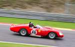 Mitzieher der Nr.46 FERRARI 246S ,Bj:1960, 2417ccm, Fahrer: VERDON-ROE Bobby (GB)  FISKEN Gregor (GB), Bei der Woodcote Trophy & Stirling Moss Trophy [Motor Racing Legends] SPA SIX HOURS 19.September