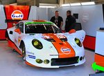 Nr.86, Gulf Racing, Porsche 991 RSR, in der Box wärend des offiziellen Pit Walk  am 7.5.2016 bei der FIA WEC 6h Spa Francorchamps Startet in der GTLM AM (Gran Turismo Le Mans).Fahrer: Michael