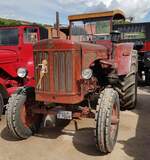 =Hanomag steht auf dem Ausstellungsgelände der Traktorfreunde Wiershausen am Klostergut Hilwartshausen, 05-2023  