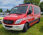 =MB Sprinter der Feuerwehr OBER-OLM steht im Mai auf dem Besucherparkplatz der RettMobil 2024