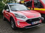 =Ford Kuga einer unbekannten Feuerwehr aus dem Raum Bonn, steht auf dem Parkplatz der RettMobil im Mai 2024