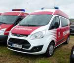 =Ford Transit der Feuerwehr BAD LAASPE, gesehen auf dem Parkplatz der RettMobil 2017 in Fulda - Mai 2017