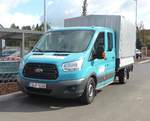 =Ford Transit des Bauunternehmens FLEISCHMANN steht im Oktober 2018 in Fulda-Lehnerz