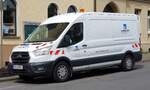 =Ford Transit der Firma AARSLEFF steht auf einer Baustelle in Fulda, 07-2021