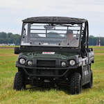 Im Bild ein Kawasaki Mule, welcher anlässlich des Royal International Air Tattoo in Fairford unterwegs war. (Juli 2024)