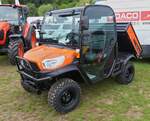 Kubota RTV X 1110 Nutzfahrzeug, war bei der Landwirtschaftsmesse in Ettelbrück ausgestellt. 05.07.2024 