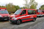 Feuerwehr Frankfurt Mercedes Benz Sprinter MTW am 27.10.18 im Bereitstellungsraum Enkheimer Ried bei der Herbstabschlussübung der Jugendfeuerwehr