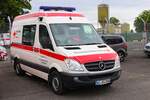 DRK Kreisverband Wiesbaden Mercedes Benz Sprinter KTW am 16.06.24 beim Tag der offenen Tür zum 75 Jahre Berliner Luftbrücke Jubiläum auf dem US Army Airfield Wiesbaden  