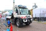 DRK Stuttgart Mercedes Benz Unimog U423 am 07.07.24 beim Blaulichttag in Stuttgart