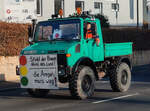 =Unimog, unterwegs in Fulda bei einer der vielen bundesweiten Bauerndemos im Januar 2024 