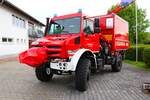 Feuerwehr Riedstadt Leeheim Mercedes Benz Unimog U5023 GW-L Kats mit den einzelnen Modulen am 18.08.24 beim Grillfest 