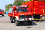 Feuerwehr Sinntal Mercedes Benz Unimog 1300 RW am 31.08.24 bei einer Katastrophenschutzübung am Kraftwerk Staudinger in Großkotzenburg  