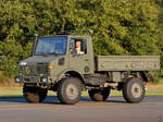 Mitte September 2023 war in Kleine-Brogel dieser Mercedes-Benz Unimog zu sehen.