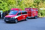 Feuerwehr Frankfurt am Main Hunderettungsstaffel Mercedes Benz Vito am 24.08.24 beim Leistungsvergleich Höhenrettung in Frankfurt am Main