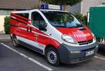 =Opel Vivaro als MTW der Feuerwehr HOMBERG-EFZE Stadtteil MÜHLHAUSEN steht in Hünfeld anl.