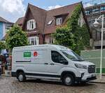 =Maxus von EUROPCAR & BUCHBINDER steht auf einer Baustelle in Sellin, 06-2024