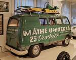 =VW T1, Bj. 1966, 1493 ccm, 44 PS, des Rennfahrers MATHE steht im Museum PROTOTYP in Hamburg, 09-2024