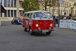 VW T2, BJ 1977, hat das Ziel bei Rundfahrt der Luxemburg Classic erreicht.