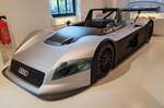 =Audi R 8 LMP Prototyp, Bj. 1998, 3600 ccm, 600 PS, ausgestellt im Museum PROTOTYP im Hamburg, 09-2024.