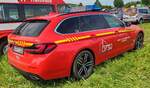 =BMW der staatlichen Feuerwehrschule Würzburg steht im Mai 2024 bei der RettMobil in Fulda