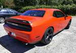 Dodge Challenger SRT8, US-amerikanisches Coupe, Heckansicht, Juli 2024