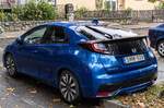 Rückansicht: Honda Civic IX in der Farbe: Sporty Blue. Foto: OKtober, 2024