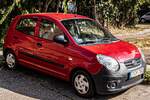 Kia Picanto erste generation, Facelift. Die Lackierung heißt höchstwahrscheinlich  Scarlet Red . Foto: 08.2024.