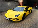 Der gelbe Lamborghini Aventador am 29.3.22 in Kladno.