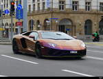 Farbiger Lamborghini Huracan ? unterwegs in der Stadt Basel am 2024.06.09