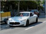 am 26.05.2012 war dieser Weisse Maserati Grandtourismo in den Strassen von Lausanne unterwegs.