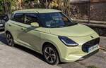 Das ist der neue Suzuki Swift Mk8. Die Farbe heißt  Cool Yellow  Foto: Juli, 2024.