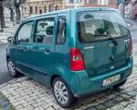 Rückansicht: Suzuki Wagon R+ in Türkis  Truquoise green   Foto: 12.2021.