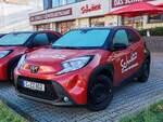 =Toyota Aygo X von SCHNIZZ, dem schnellen Schnitzelrestaurant in Chemnitz, 12-2024