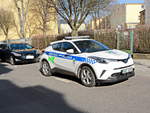 Toyota C-HR, Hybrid Ausführung  fotografiert am 01. März 2018 in Franzensbad (Tschechin).