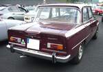 Heckansicht einer Alfa Romeo Giulia 1300 ti aus dem Jahr 1969.