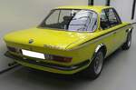 Heckansicht eines BMW E9 3.0 CSL im Farbton golfgelb, erstmalig 1973 zugelassen. Classic Remise Düsseldorf am 11.01.2025.