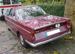 Heckansicht eines BMW 700LS Coupe. Oldtimertreffen beim Theater an der Niebu(h)rg am 20.10.2024 in Oberhausen/Rhld.